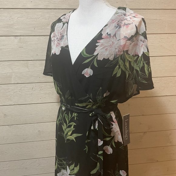 NWT Floral Wrap Luxology Dress - Picture 2 of 9